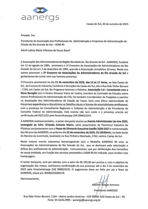 HOMENAGEM À ADM-RS EM CAXIAS DO SUL